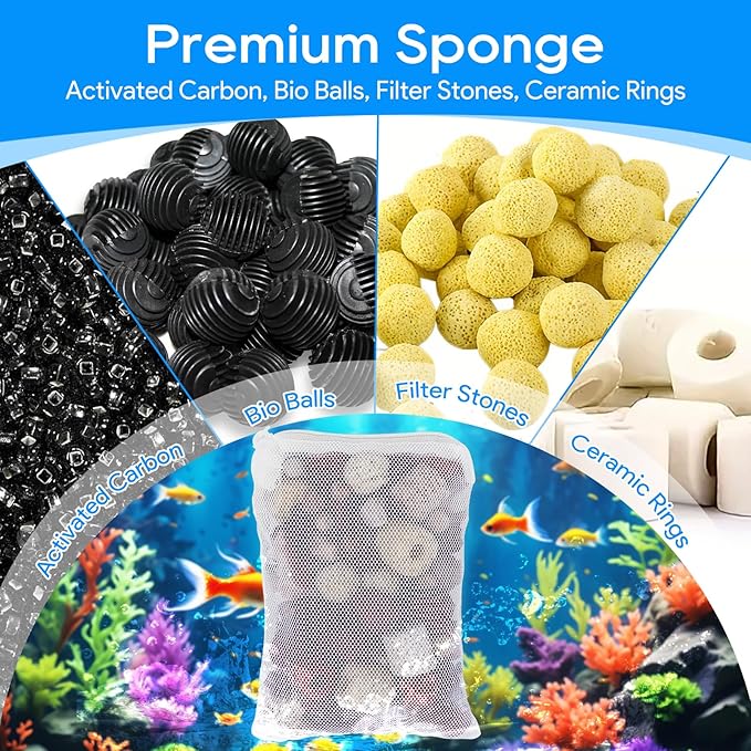Aquarium Filter Media Bags for Aquarium with Zipper, Fine Mesh Bag Reusable Strong Polyester for Activated Carbon, Bio Filter Balls, Ceramic Rings, Filter Stones, White 10PCS 3.93" x 5.9"-PawvioPets