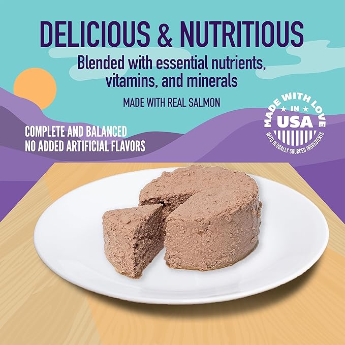 A Strong Heart Canned Wet Cat Food, Salmon Dinner Paté - 3 oz Cans (Pack of 24), Made in The USA with Real Salmon-PawvioPets