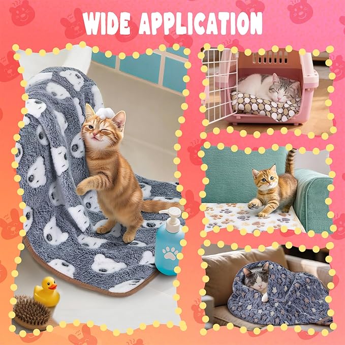 6 Pcs Guinea Pig Bedding Cage Liners Small Animal Flannel Blankets Sleep Mat Absorbent Reusable Pet Pee Bedding Pad Cover for Dog Cat Hamster Ferret Chinchilla Rabbit Hedgehog (30 x 42 Inch, Multi)-PawvioPets