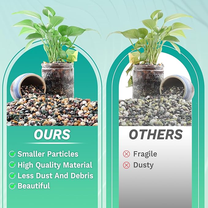 AVALUTION Aquarium Gravel for Plants -7lb Fish Tank Gravel for Succulent Cactus & Bonsai, 1/4Inch Decorative River Rocks Pebbles for Gardening, Flower Pots, Landscaping, Terrarium-PawvioPets