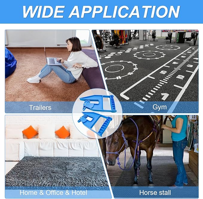 2-Pack Heavy Duty Mat Grippers – Stall Mat Movers for Horse Barn, Gym, Trailer & Rubber Flooring – Ergonomic Mat Puller for Easy Lifting & Moving – Durable, Non-Slip Handles for Secure Grip-PawvioPets