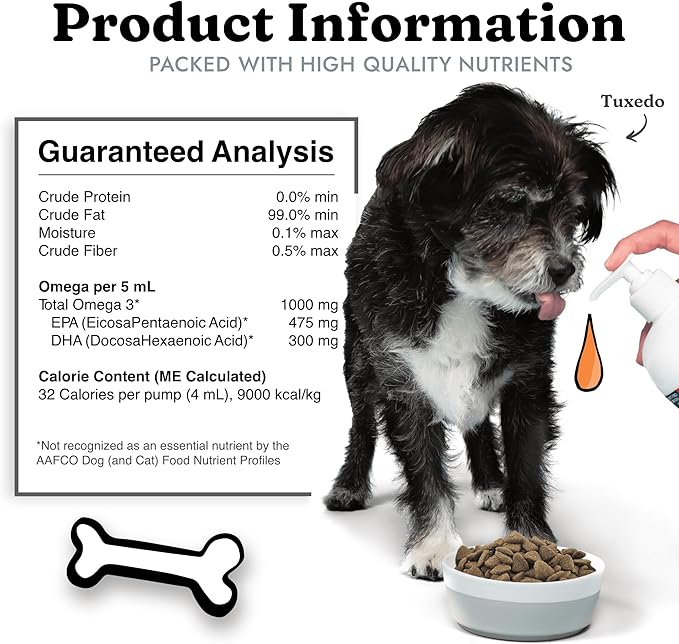 Fish Oil for Dogs - Healthy Skin & Coat, Salmon, Pollock, All Natural Supplement for Pets, Itching Scratching Allergy & Inflammation Defense, Omega 3 EPA DHA, Brain & Heart Health, 64 oz-PawvioPets