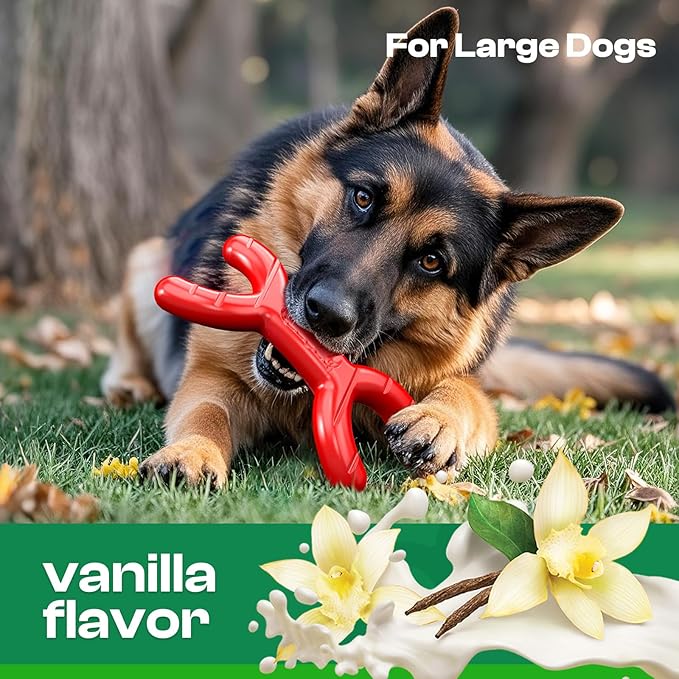 Dog Toys for Aggressive Chewers - Heavy Duty Chew Proof Durable Toy for Large Breed Dogs, Interactive Tough Nylon Bone for Boredom Relief & Mental Stimulation-PawvioPets