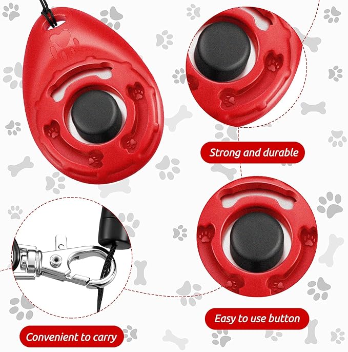 Frienda 18 Pieces Dog Training Clicker, Pet Behavioral Training Clickers with Wrist Strap for Dogs Cats Puppy Birds Horses(Multicolor)-PawvioPets