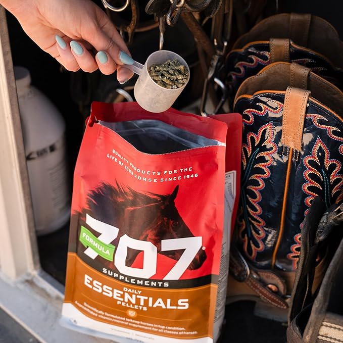 Formula 707 Daily Essentials Equine Supplement, 12 lb Bag – Complete Vitamins and Minerals for Superior Health and Condition in Horses-PawvioPets