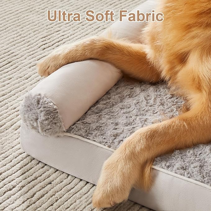 BFPETHOME Dog Beds for Large Dogs, Orthopedic Dog Bed for Medium Large Dogs,Big Waterproof Couch Pet Bed with Removable Washable Cover-PawvioPets