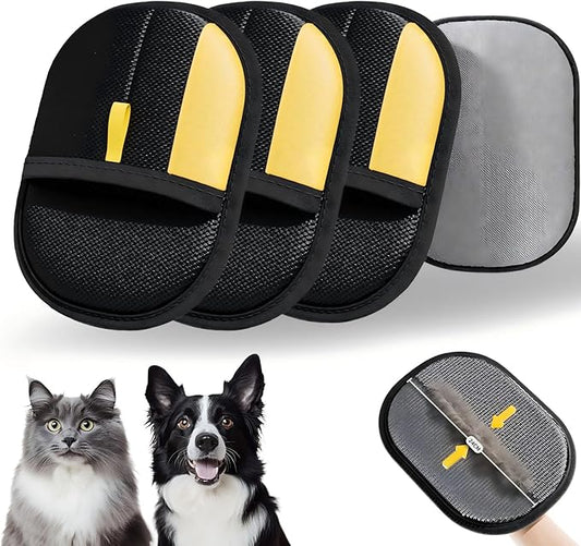 2025 New Pet Hair Removal Glove for Cats & Dogs, Grooming Gloves for Dogs, Static Removal Gloves for Pet Hair, Reusable Pet Hair Remover Glove(3)-PawvioPets