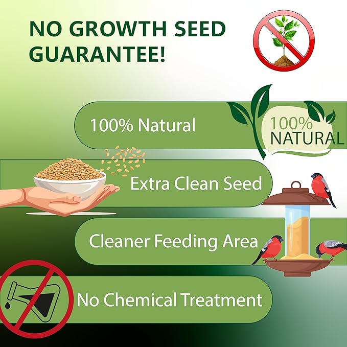 Finch Blend Bird Food - Mix of Sunflower Hearts/Kernels and Nyjer, 5 Pounds - No Grow Seed - For Wild Birds-PawvioPets