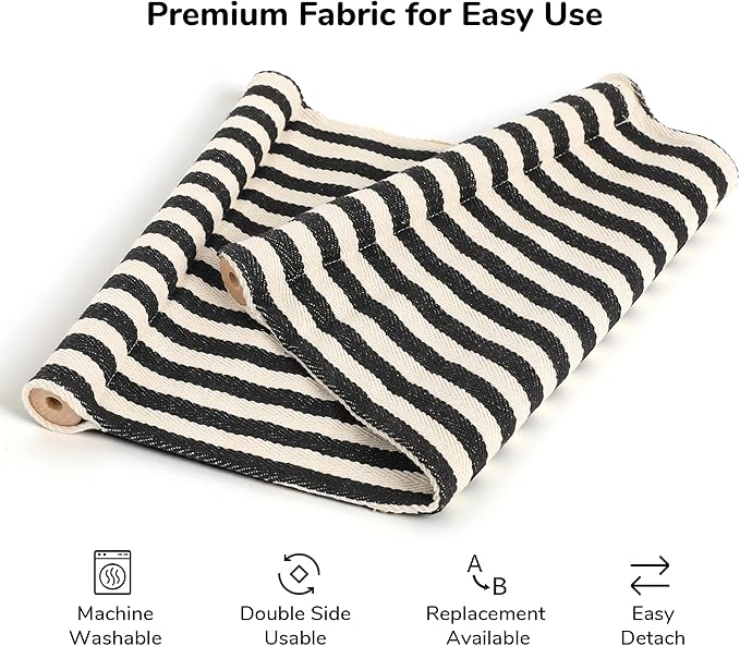 FUKUMARU Hammock Wall Mounted Cat Beds and Perches, Wooden Kitten Walls Furniture, Stable Cats Shelves for Sleeping, Playing, Climbing, and Lounging, Black Stripe-PawvioPets