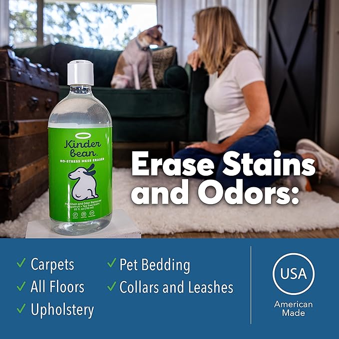 Dog & Cat Urine Stain and Odor Eliminator for Carpet, Upholstery, Hard Floors - Single 24 oz., Grapefruit Tea Tree Scent, Enzyme Bio-Active Formula with Squeeze and Spray Top-PawvioPets