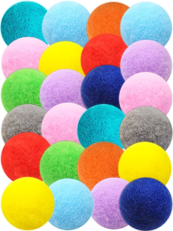 80-Pack Cat Toy Balls 10 Assorted Colors 1.25 Inch Diameter Suitable for All Cat Sizes (Cat Toys Value Pack)-PawvioPets
