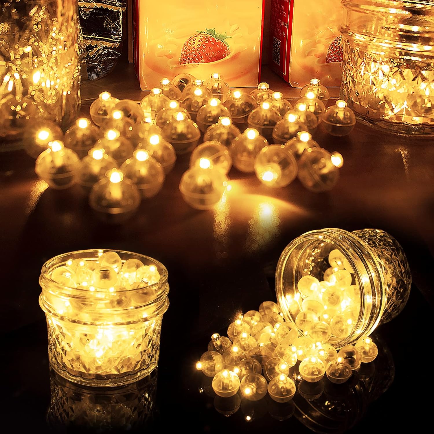 Aogist 200Pcs Warm White Balloon Lights with Hook,Long Standby Time,Waterproof Mini Light for Birthday Party Wedding Christmas Halloween Easter Decorative