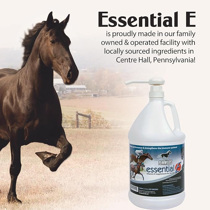 Essential E: Equine Vitamin E Supplement for Horse Health, Performance, Recovery & Nutrition - 1 Gallon-PawvioPets