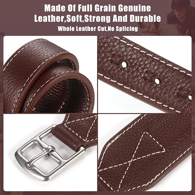 Jeereal Stability Stirrup Leathers with Strong Nylon Core for Equestrian Riding Wide Body English Stirrup Leathers-PawvioPets