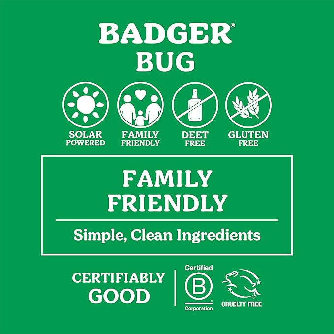 Badger Bug Spray, Family Friendly All Natural Mosquito Repellent w/Organic Essential Oils, Great Smelling Citronella Spray, Effective for 3 Hours, Combo 2-Pack 4 fl oz + 2.7 fl oz-PawvioPets