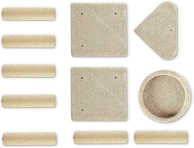 Amazon Basics Cat Tree - Indoor Cat & Kittens Multi-Level Climbing Activity Tower with Scratching Posts, Large (45.9"H) - Beige-PawvioPets