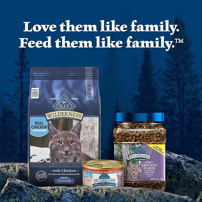 Blue Buffalo Wilderness High Protein, Natural Adult Indoor Dry Cat Food, Chicken 15-lb-PawvioPets