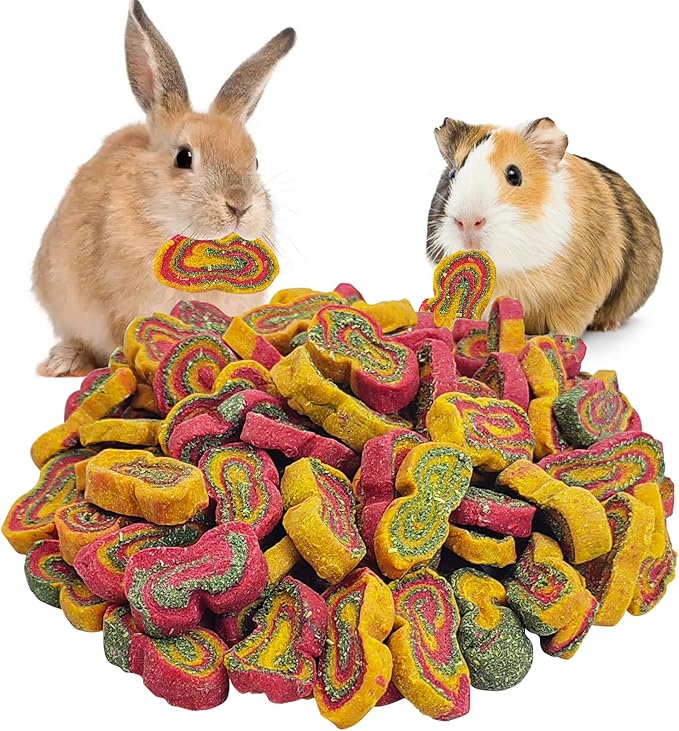 Fhiny Rabbit Chew Toys Mixed Forage Beetroot Carrot and Pumpkin Bunny Treats for Hamsters Guinea Pigs Chinchillas and Other Small Rodents Teeth Grinding (0.57lb/260g)-PawvioPets