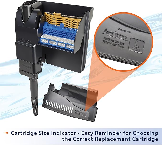 Aqueon Aquarium Fish Tank SmartClean Power Filter with EcoRenew Filter Cartridge, 30-50 Gallons-PawvioPets