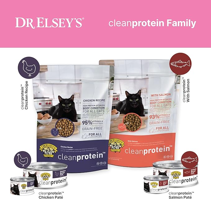 Dr. Elsey's cleanprotein Original Pork Recipe Wet Cat Food, (Pack of 24), 5.3oz Cans-PawvioPets