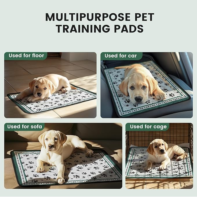 Gardner Pet Washable Dog Pee Pads,18'' x 24'' Non Slip Dog Mats with Great Urine Absorption, Reusable Puppy Pee Pads for Potty Training - 2 Pack-PawvioPets