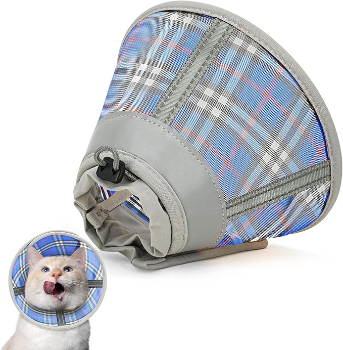 Cat Cone Collar Soft, Cat Recovery Collar for Large Medium Small Cats Kittens, Pet Cone Alternative After Surgery-PawvioPets