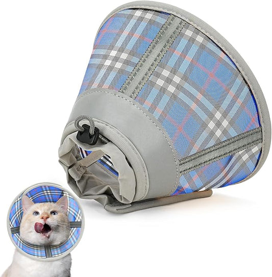 Cat Cone Collar Soft, Cat Recovery Collar for Large Medium Small Cats Kittens, Pet Cone Alternative After Surgery-PawvioPets