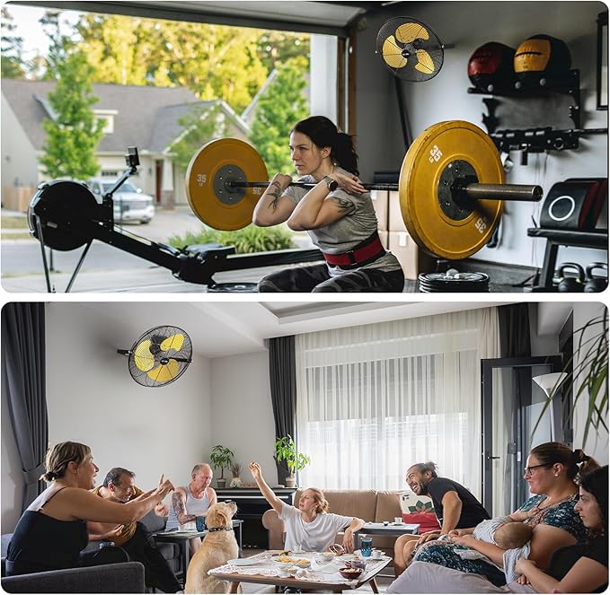 5400 CFM 20" Outdoor Wall Mount Fans with 2 Pack, High Velocity 3-Speed Waterproof Professional Outdoor Fan, Heavy Duty Industrial Wall Fan for Patio, Commercial, Gazebo, and Garage, UL Listed-PawvioPets