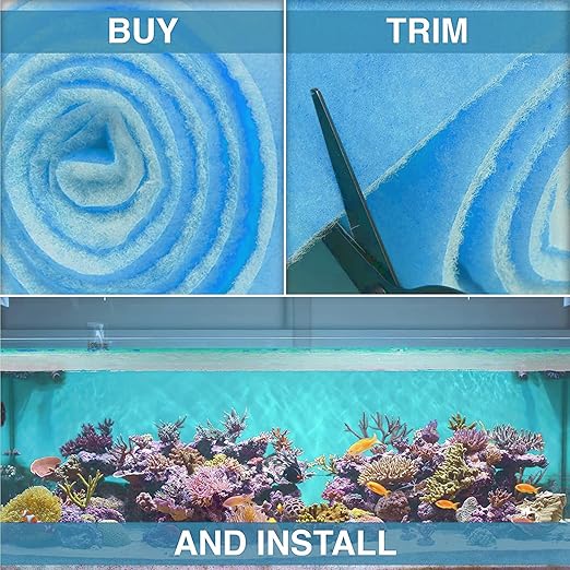 Big Kahuna Aquarium Filter Floss Rolls – 12-inch Pond and Aquarium Filter Media – 1-inch Thick Wet/Dry Aquarium Filter Pad – Bonded Filter Media Pad for Freshwater or Marine Aquariums, Ponds – 30ft-PawvioPets