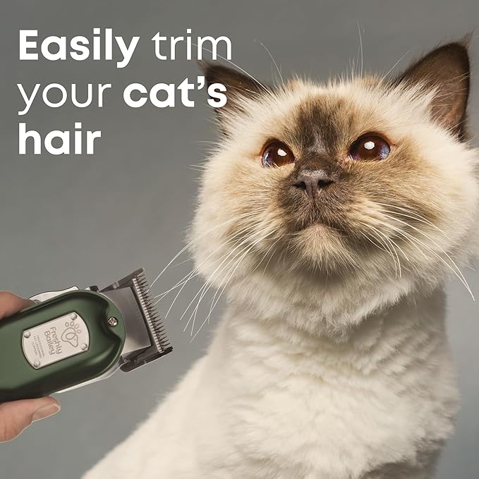 Cat Clippers for Matted Hair - Matted Cat Fur Remover - Low Noise Grooming Trimmer & Shaver | Pet Clippers for Long Hair Cats | Professional Pet Shaver with Detachable Guards-PawvioPets