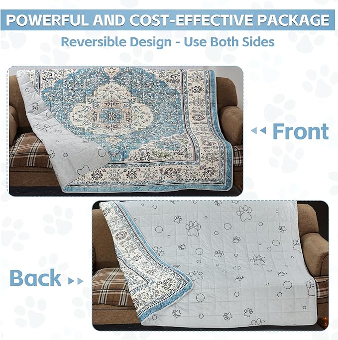 Extra Large Washable Pee Pads for Dogs (72"x72"), Upgrade Reusable Puppy Pads with Non-Slip Rug Pad, Super Thickening Absorbent Leakproof Dog Traning Pads Whelping Pad for Dogs, Doggie-PawvioPets