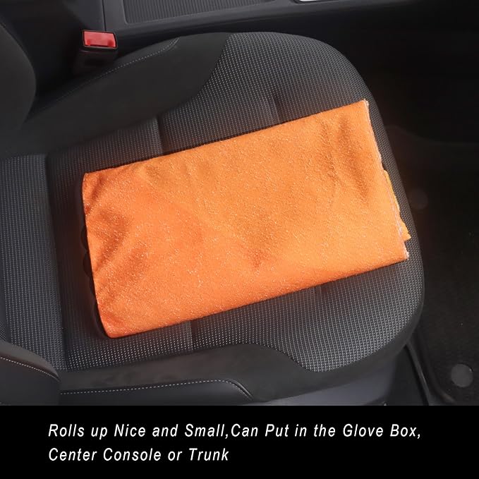 Car Seat Cover Protector Front Seats,for Gym Workout,Running,Swimming,Beach and Hiking,Waterproof Sweat Towel Bucket Seat Covers for Cars SUV Trucks (Orange, 1Pcs)-PawvioPets