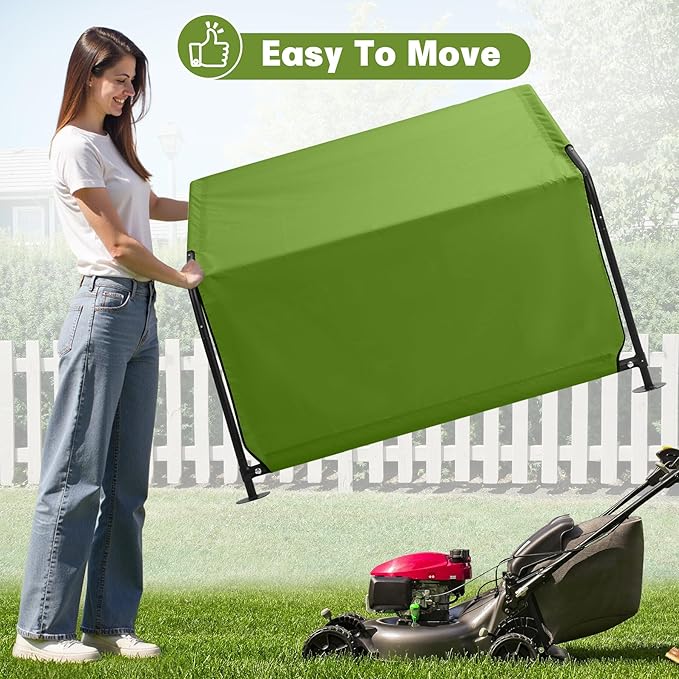 Dog Shade Shelter Outdoor 4'x4'x3' Tent for Large Medium Dogs, Outside Sun Rain Canopy Pet House for Livestock Pigs Cats with Waterproof Roof Ground Nails,Deep Green-PawvioPets