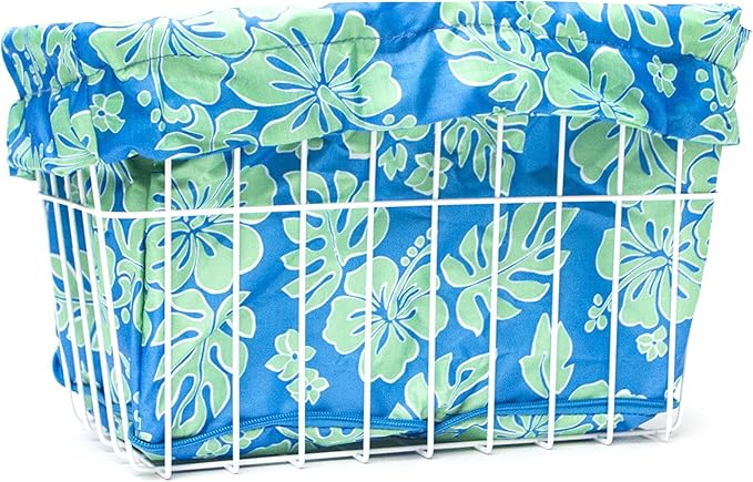 Cruiser Candy Bike Basket Liner Waterproof, Universal Fit for Most Bike Baskets, Stylish 2in1Tote, Bike Basket Cover, EBiKE Front Wire Or Wicker Bike Baskets Fits Up to 15x12x10-PawvioPets