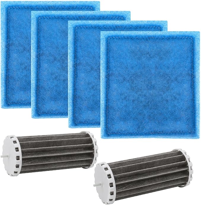 Aquarium Filter Set for Marineland Penguin Filter 200 350 200B 350B - 2 Assembly Biowheel Fish Tank Hang On Filter Part with 4 Filter Cartridges-PawvioPets