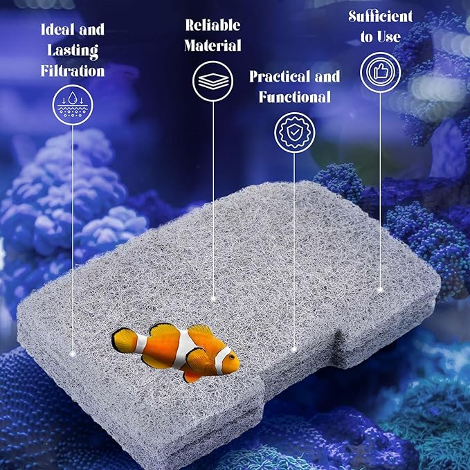 30 Pcs Ammonia Remover Pad Compatible with 306/307/406/407 Aquarium Canister Filter Media Ammonia Reducer for Fish Tank Replacement Parts Accessories-PawvioPets