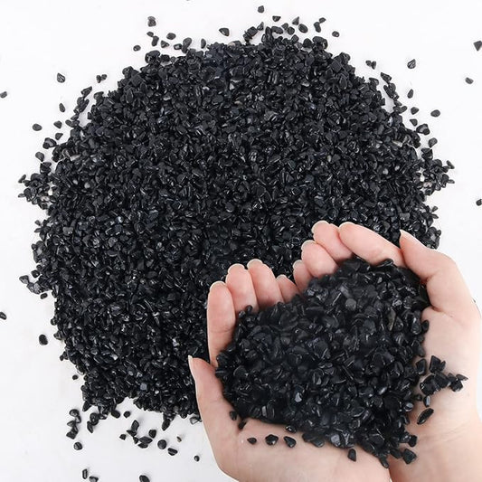 7lb Black Cactus Pea Gravel Rocks,1/4 Inch Pebbles for Indoor Plants, Natural Succulent Rock and River Rocks Decorative for Aquariums, Vases, Outdoor Gardening, Top Dressing for Potted Plants-PawvioPets