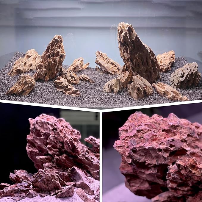 5LB Aquarium Rocks Dragon Stone for Aquariums Landscaping Model Fish Tanks Terrariums Vivariums Model Decoration-2 to 4 Inches-PawvioPets