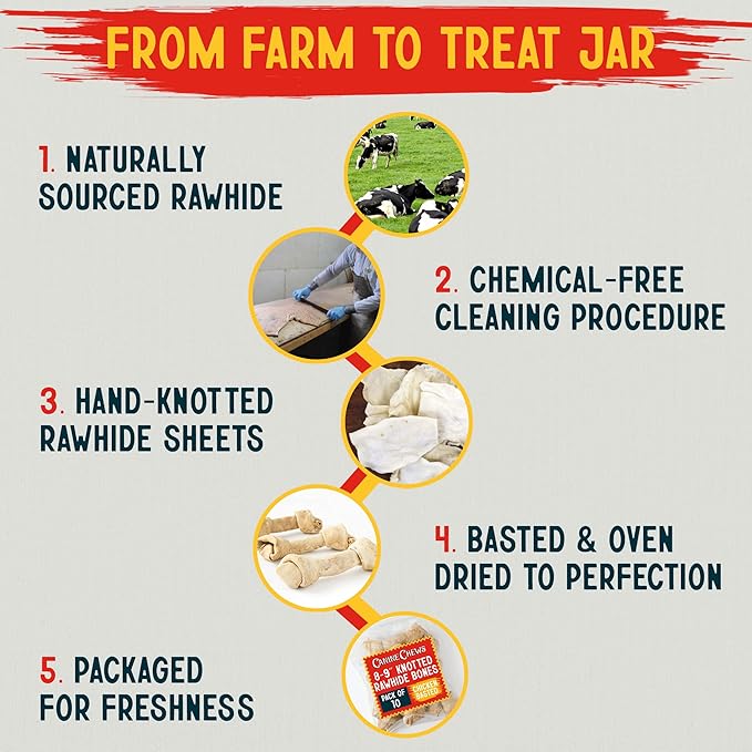 Canine Chews 8-9" XL Extra Large Rawhide Bone for Large Dogs Aggressive Chewers Savory Flavored 10 Pack (Chicken Flavor)-PawvioPets