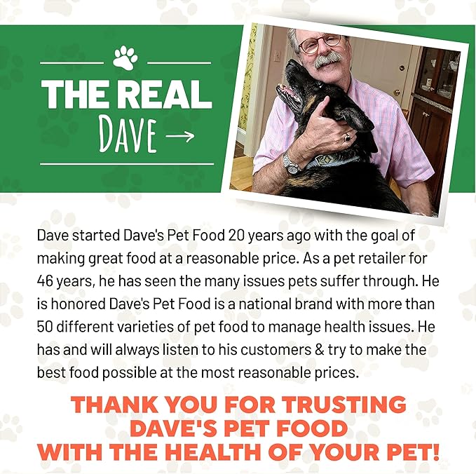 Dave's Pet Food Bland Dog Food (Lamb & Rice), Canned Wet Dog Food for Sensitive Stomachs, Gluten-Free, Digestive Care, 13.2 oz (Case of 12)-PawvioPets
