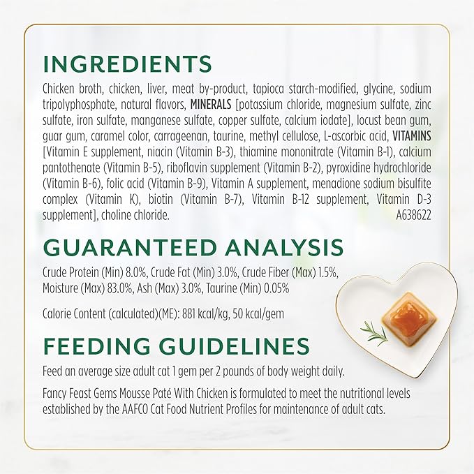 Fancy Feast Gems Pate Cat Food Mousse With Chicken and a Halo of Savory Gravy Cat Food - (Pack of 8) 4 oz. Boxes-PawvioPets