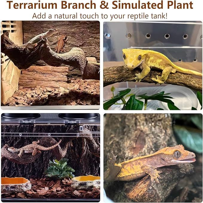 BNOSDM Reptile Climbing Branches Decor,Snake Climbing Branch,Gecko Climb Wood,Lizard Forest Branch,Tank Habitat Tree Trunk Decorations for Bearded Dragons,Chameleons,Spider,Frogs (XL)-PawvioPets