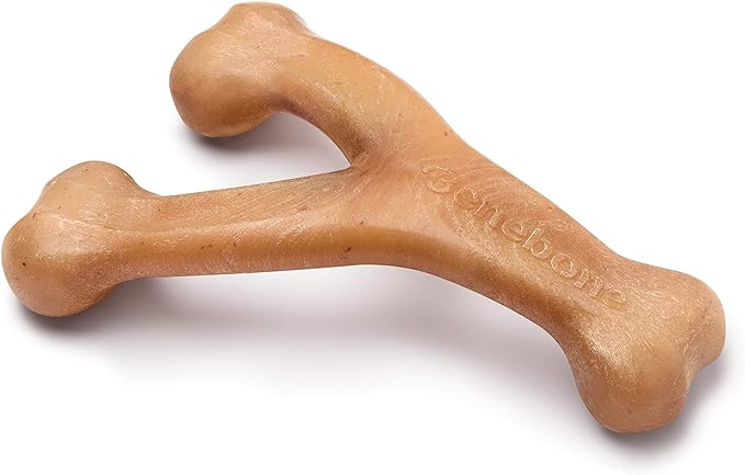 Benebone Wishbone Durable Dog Chew Toy for Aggressive Chewers, Real Chicken, Made in USA, Giant-PawvioPets
