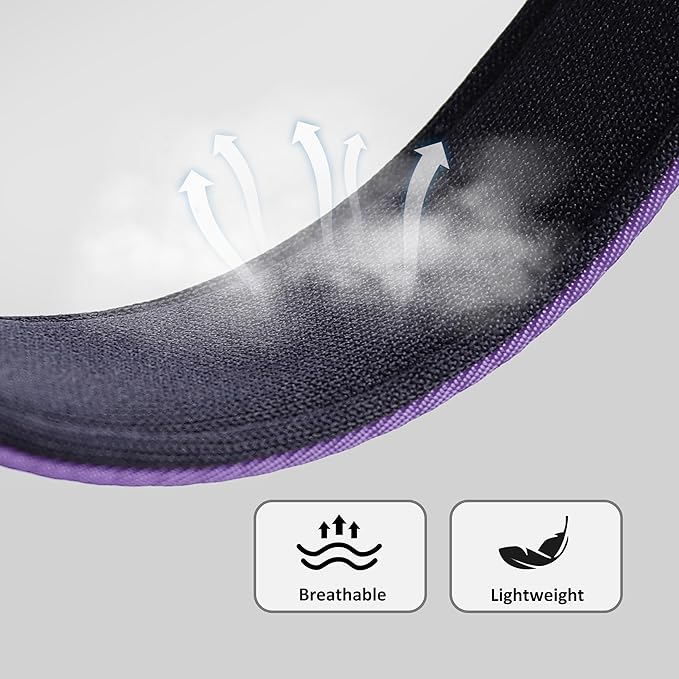 Didog Soft Padded Dog Collar for Large Dogs, Colorful and Durable Pet Collar with Quick Release Buckle, Light and Breathable for Daily Walking, Purple, L-PawvioPets