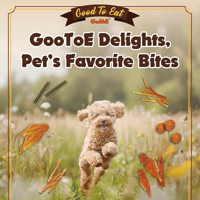 Gootoe Soft Chicken Sticks 1 lb, All Natural, Grain-Free, High-Protein, Healthy & Easily Digestible, Soft Texture, Resealable-PawvioPets