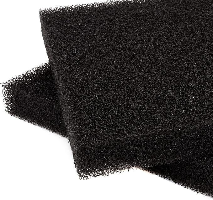 Aquarium Sponge Filter Media Pad 9 x 9 x 1 inch, Cut to Fit Biochemical Filter Bio Foam Pad, 2 Pcs-PawvioPets
