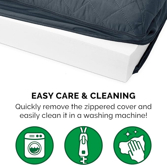 Furhaven Orthopedic Dog Bed for Large Dogs w/ Removable Bolsters & Washable Cover, For Dogs Up to 125 lbs - Quilted Sofa - Iron Gray, Jumbo Plus/XXL-PawvioPets