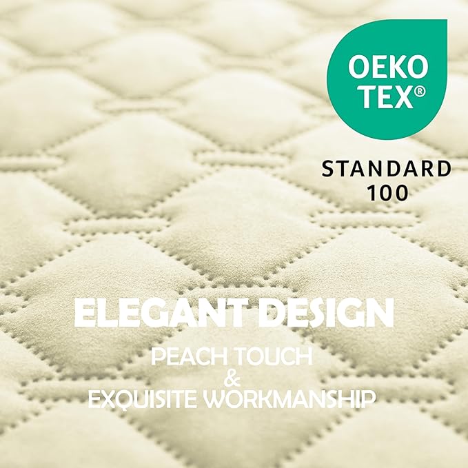 gogobunny 100% Double-Sided Waterproof Dog Bed Cover Pet Blanket Sofa Couch Furniture Protector for Puppy Large Dog Cat, Reversible (68x82 Inch (Pack of 1), Dark Cream/Light Cream)-PawvioPets