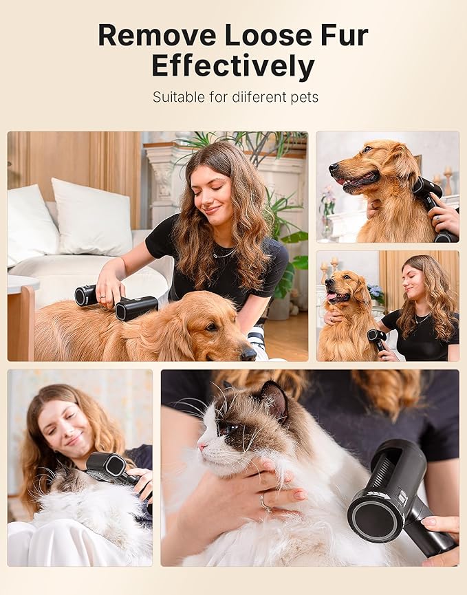 5-in-1 Cat Hair Brush & Gromming Rakes, Cat Steam Comb for Long or Short Haired Indoor Cats, Dog Hair Spritz Comb for Deshedding and Untangling, Pet Brush for Dog Kitten Rabbit Massage-PawvioPets