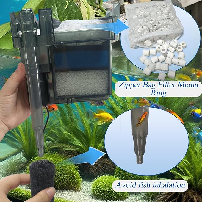 2 Sets of Upgraded Three-Stage Filtration Fish Tank Filter for AquaClear 30 Power Filter, 2 Set of Replacement Maintenance Kit for Fish Tank Filter for 30/150 30-Gallon Aquarium-PawvioPets